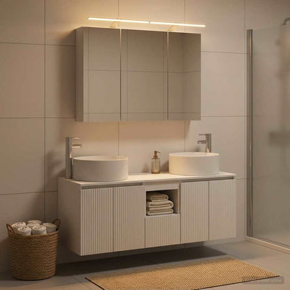 Bathroom Cabinet Set 4 pcs White Engineered Wood