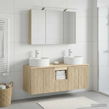 Bathroom Cabinet Set 4 pcs Sonoma Oak Engineered Wood
