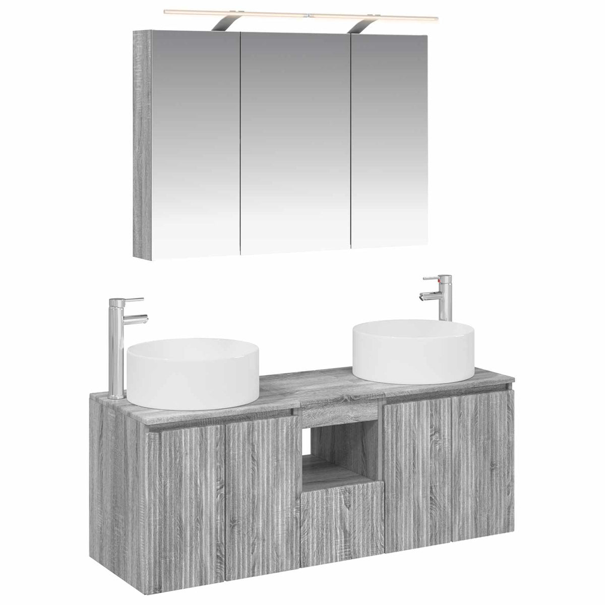 Bathroom Cabinet Set 4 pcs Grey Sonoma Engineered Wood