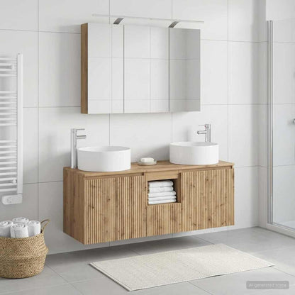 Bathroom Cabinet Set 4 pcs Artisan Oak Engineered Wood