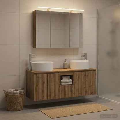 Bathroom Cabinet Set 4 pcs Artisan Oak Engineered Wood