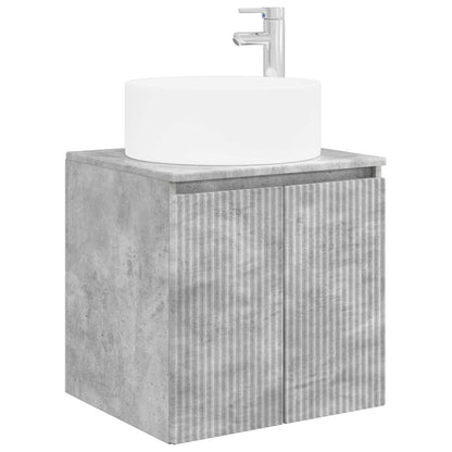 Bathroom Cabinet Set 4 pcs Concrete Grey Engineered Wood