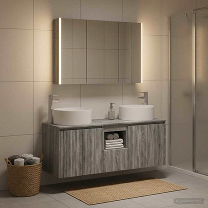 Bathroom Cabinet Set 4 pcs Grey Sonoma Engineered Wood