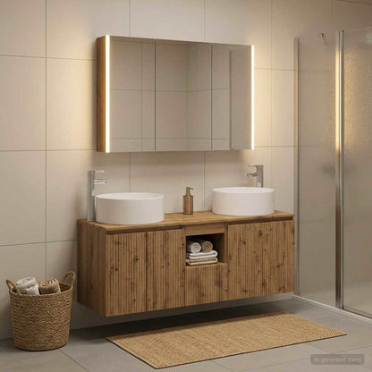 Bathroom Cabinet Set 4 pcs Artisan Oak Engineered Wood