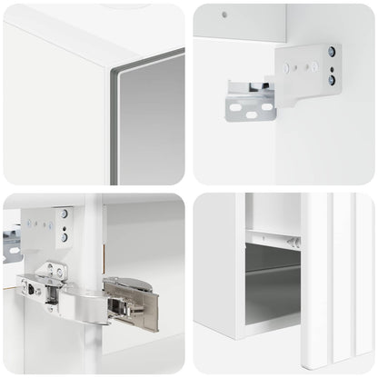 Bathroom Cabinet Set 5 pcs White Engineered Wood