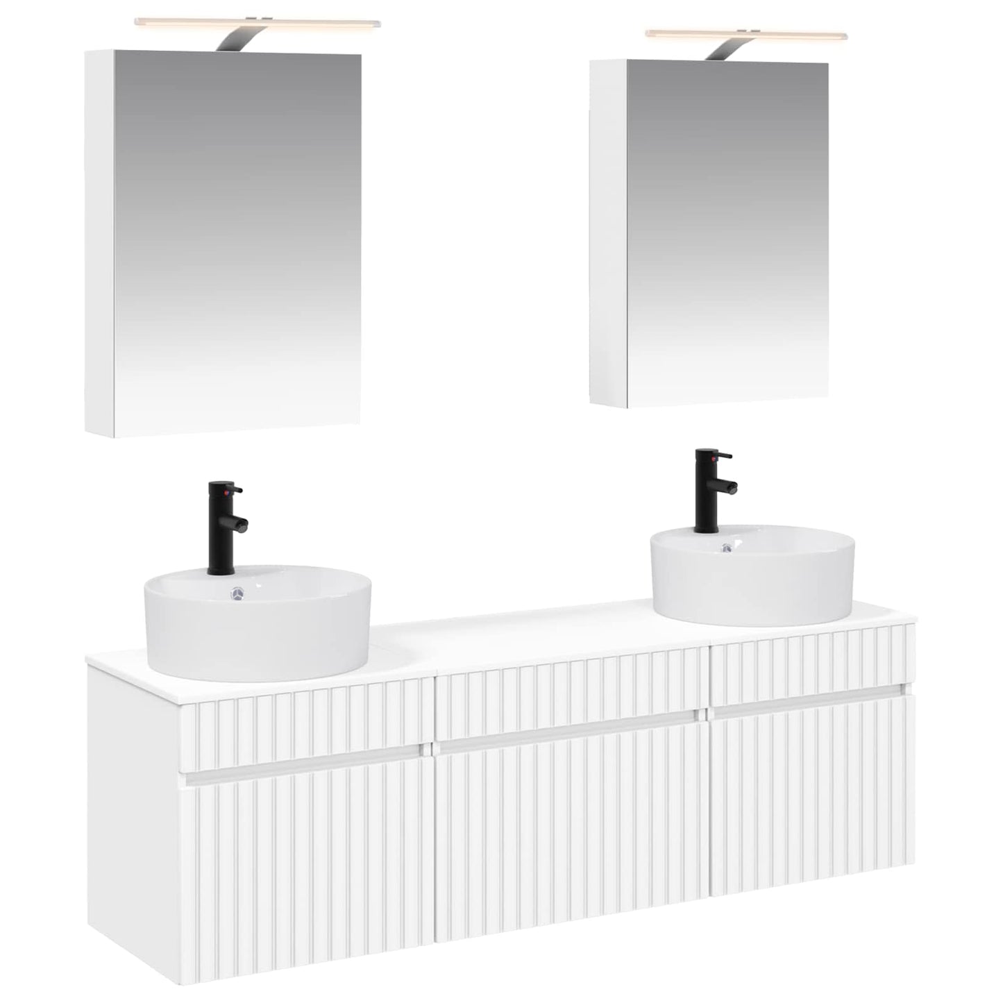 Bathroom Cabinet Set 5 pcs White 50 x 14.5 x 70 cm