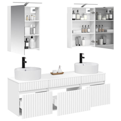 Bathroom Cabinet Set 5 pcs White 50 x 14.5 x 70 cm