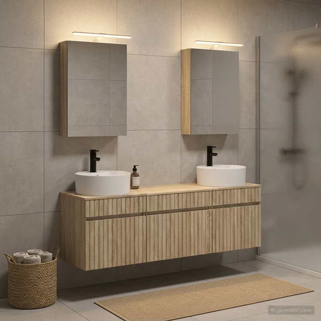 Bathroom Cabinet Set 5 pcs Sonoma Oak Engineered Wood