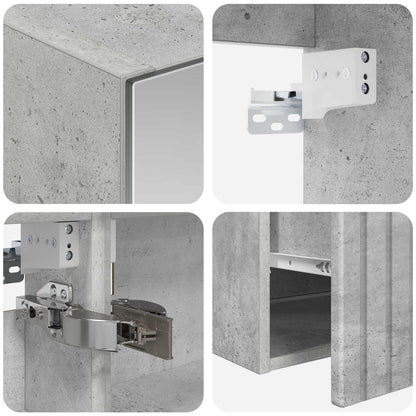 Bathroom Cabinet Set 5 pcs Concrete Grey Engineered Wood