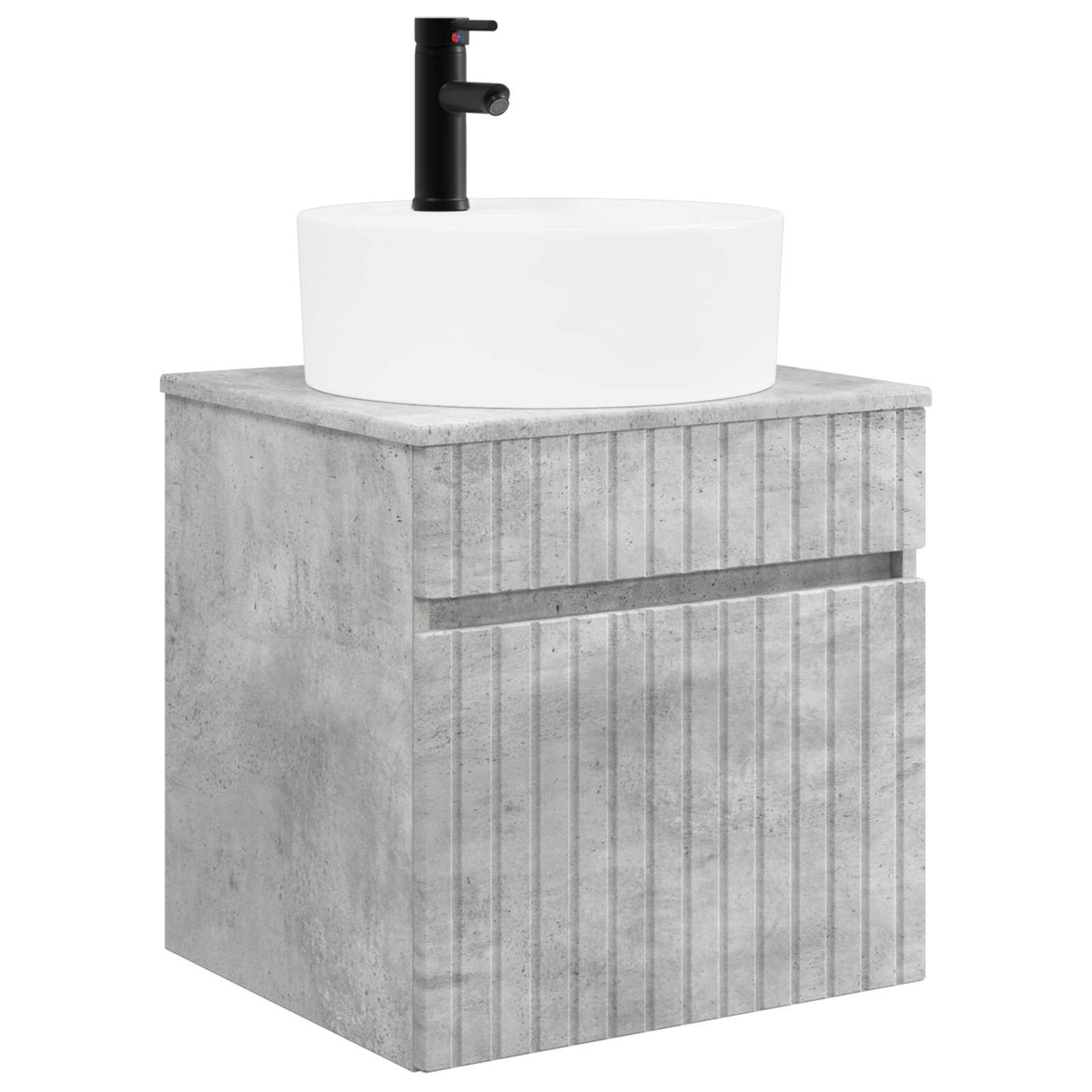 Bathroom Cabinet Set 5 pcs Concrete Grey Engineered Wood