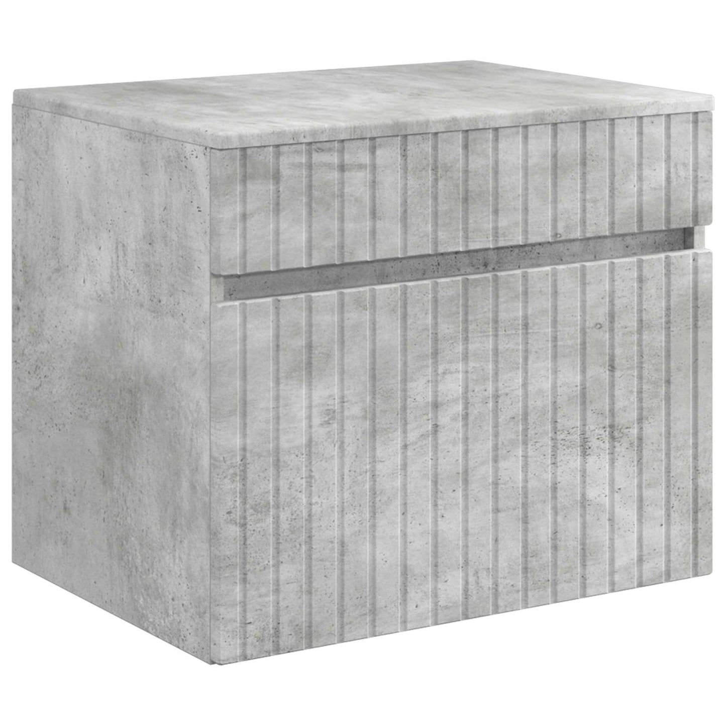 Bathroom Cabinet Set 5 pcs Concrete Grey Engineered Wood