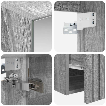 Bathroom Cabinet Set 5 pcs Grey Sonoma Engineered Wood