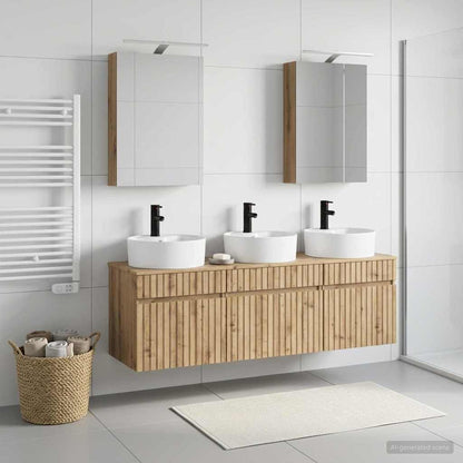 Bathroom Cabinet Set 5 pcs Artisan Oak Engineered Wood