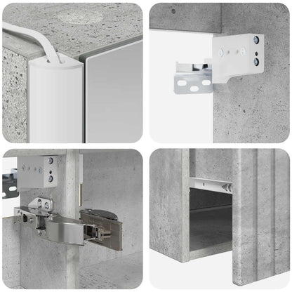 Bathroom Cabinet Set 5 pcs Concrete Grey Engineered Wood