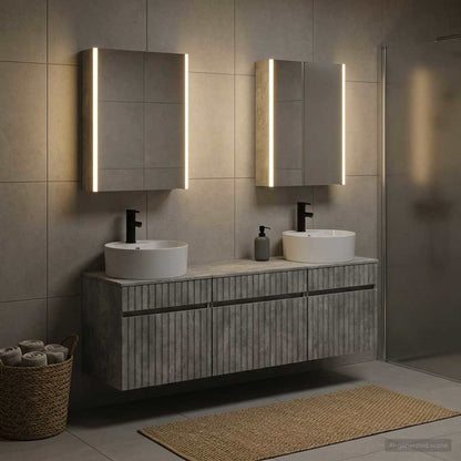 Bathroom Cabinet Set 5 pcs Concrete Grey Engineered Wood