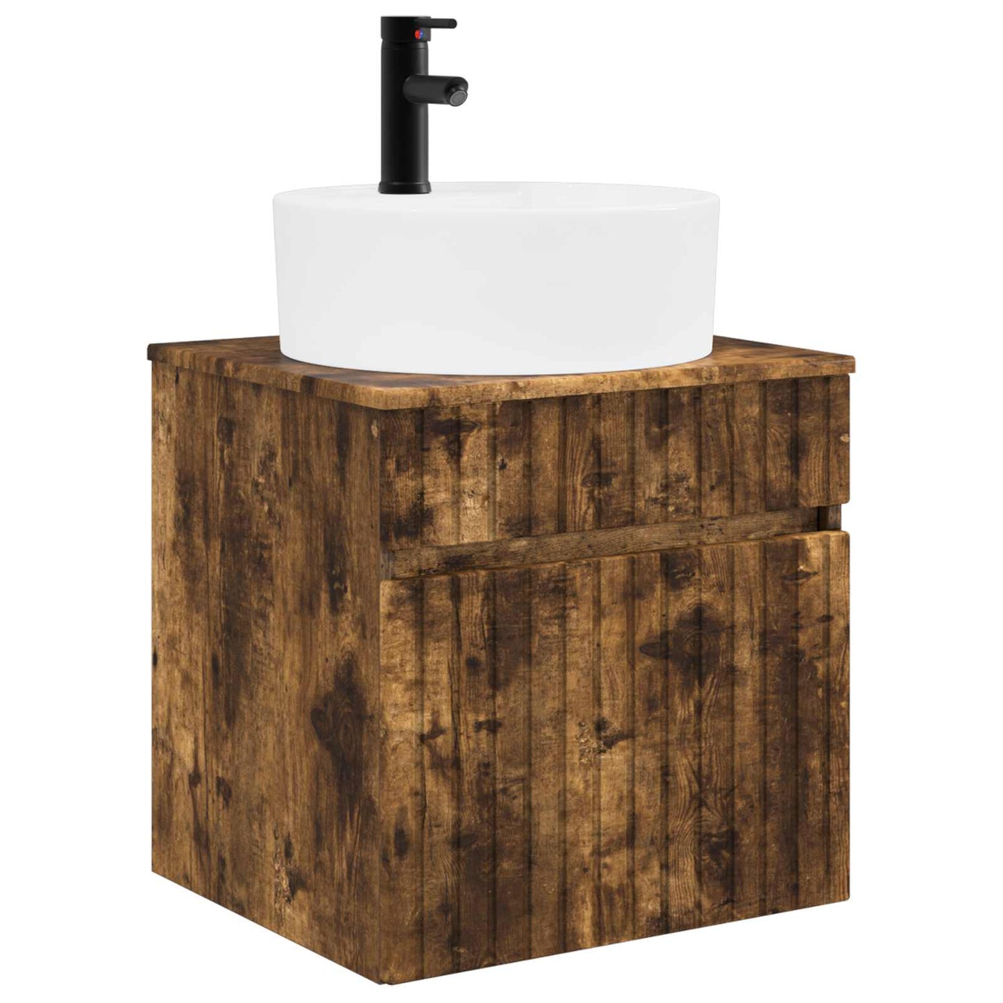 Bathroom Cabinet Set 5 pcs Smoked Oak 53 x 15.5 x 70 cm