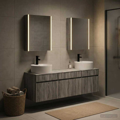 Bathroom Cabinet Set 5 pcs Grey Sonoma Engineered Wood