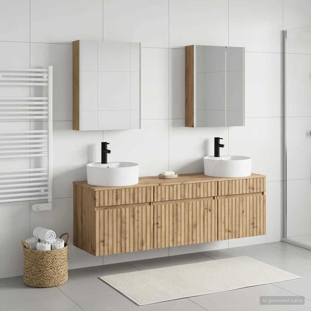 Bathroom Cabinet Set 5 pcs Artisan Oak Engineered Wood