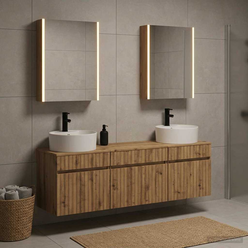 Bathroom Cabinet Set 5 pcs Artisan Oak Engineered Wood