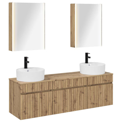 Bathroom Cabinet Set 5 pcs Artisan Oak Engineered Wood