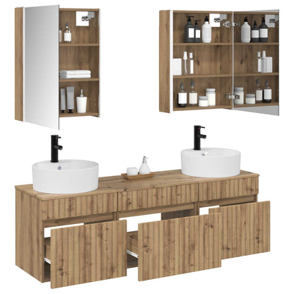 Bathroom Cabinet Set 5 pcs Artisan Oak Engineered Wood