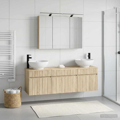 Bathroom Cabinet Set 4 pcs Sonoma Oak Engineered Wood