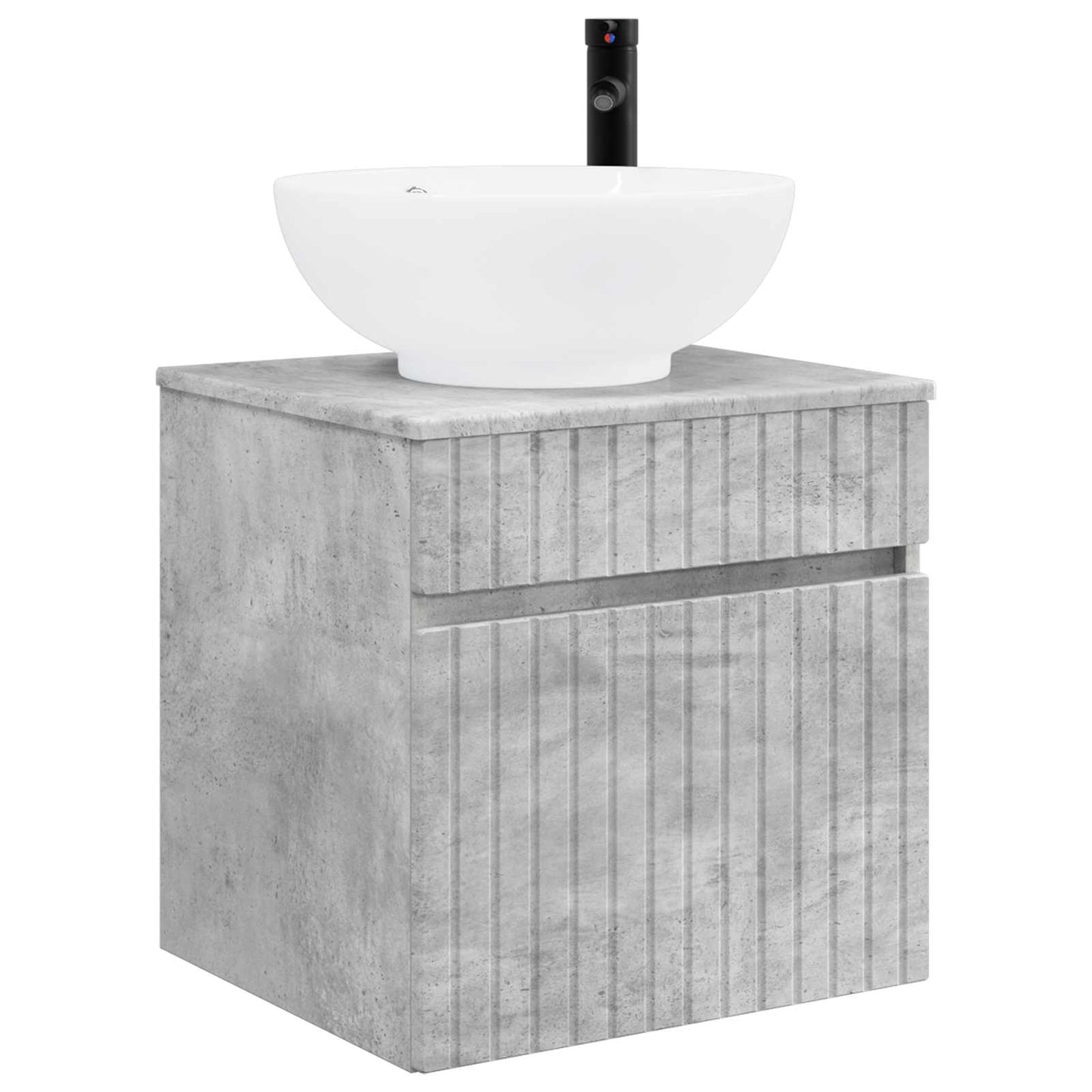 Bathroom Cabinet Set 4 pcs Concrete Grey Engineered Wood