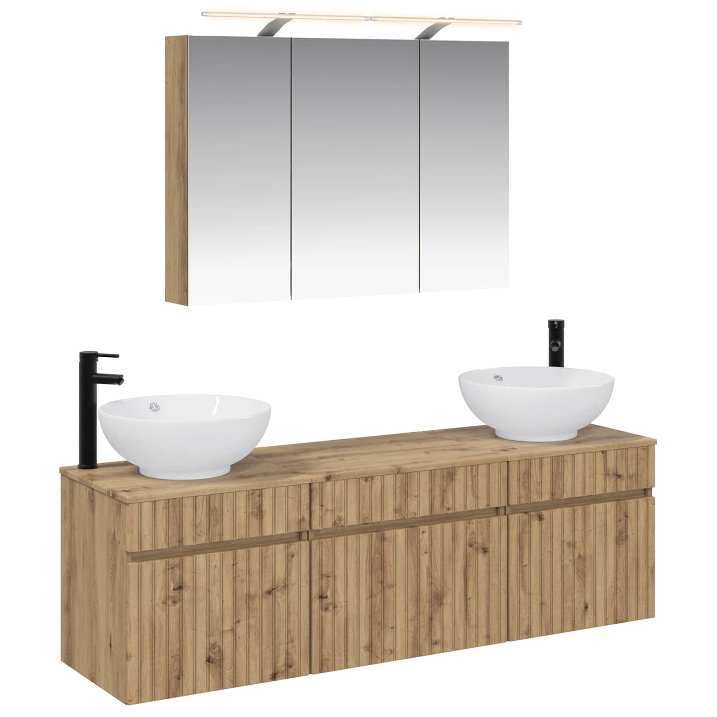 Bathroom Cabinet Set 4 pcs Artisan Oak 100 x 14.5 x 70 cm