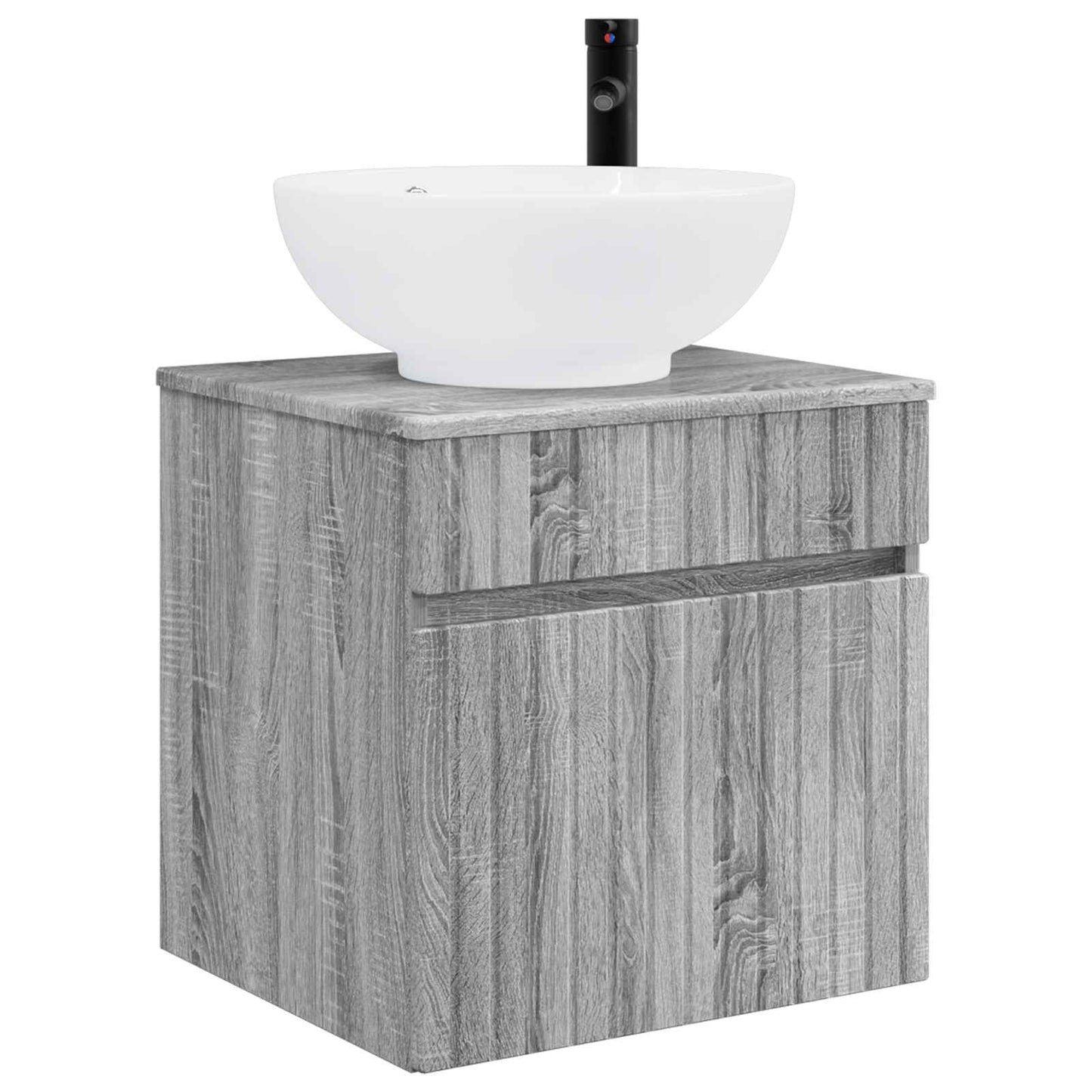 Bathroom Cabinet Set 4 pcs Grey Sonoma 103.5 x 15.5 x 70 cm