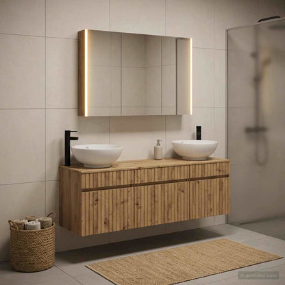 Bathroom Cabinet Set 4 pcs Artisan Oak Engineered Wood