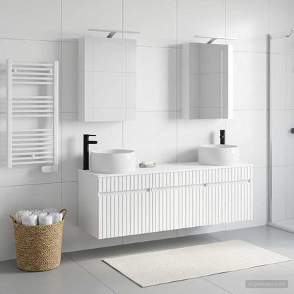 Bathroom Cabinet Set 5 pcs White Engineered Wood
