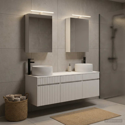 Bathroom Cabinet Set 5 pcs White Engineered Wood