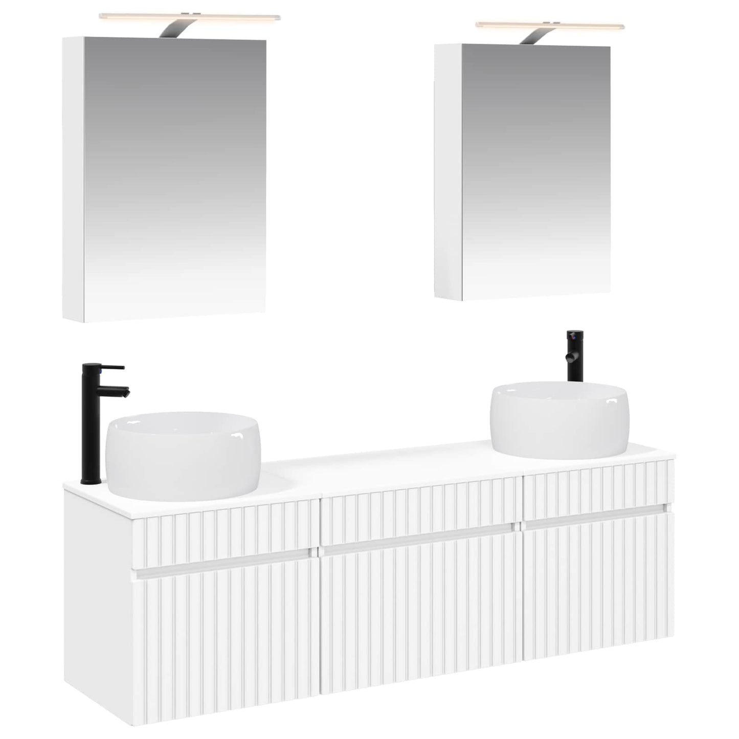 Bathroom Cabinet Set 5 pcs White 50 x 14.5 x 70 cm