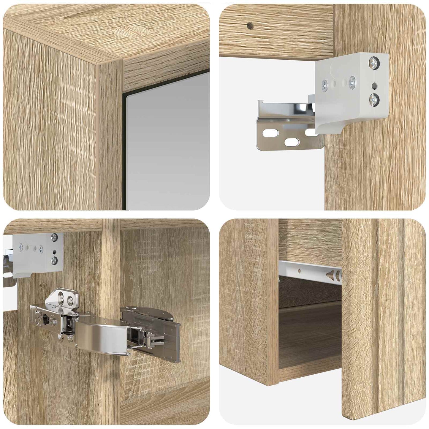Bathroom Cabinet Set 5 pcs Sonoma Oak Engineered Wood