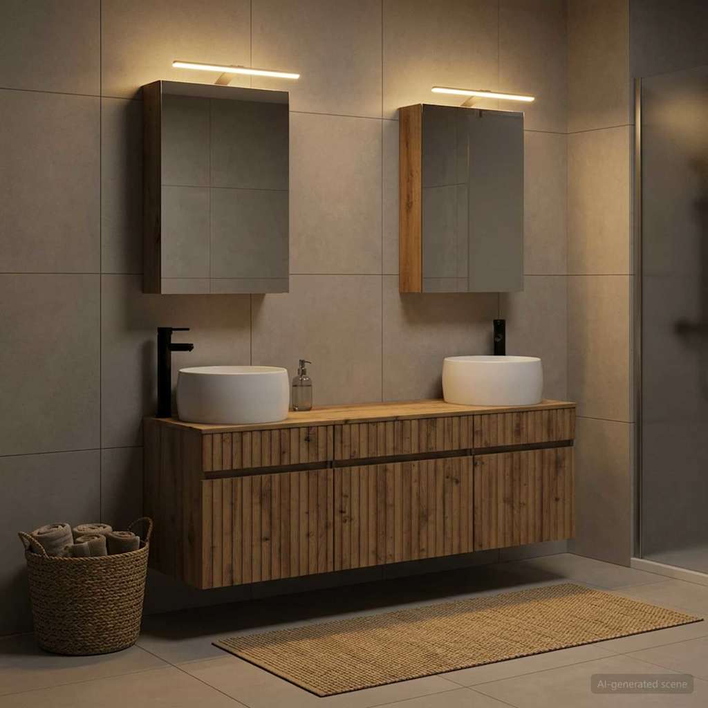 Bathroom Cabinet Set 5 pcs Artisan Oak Engineered Wood
