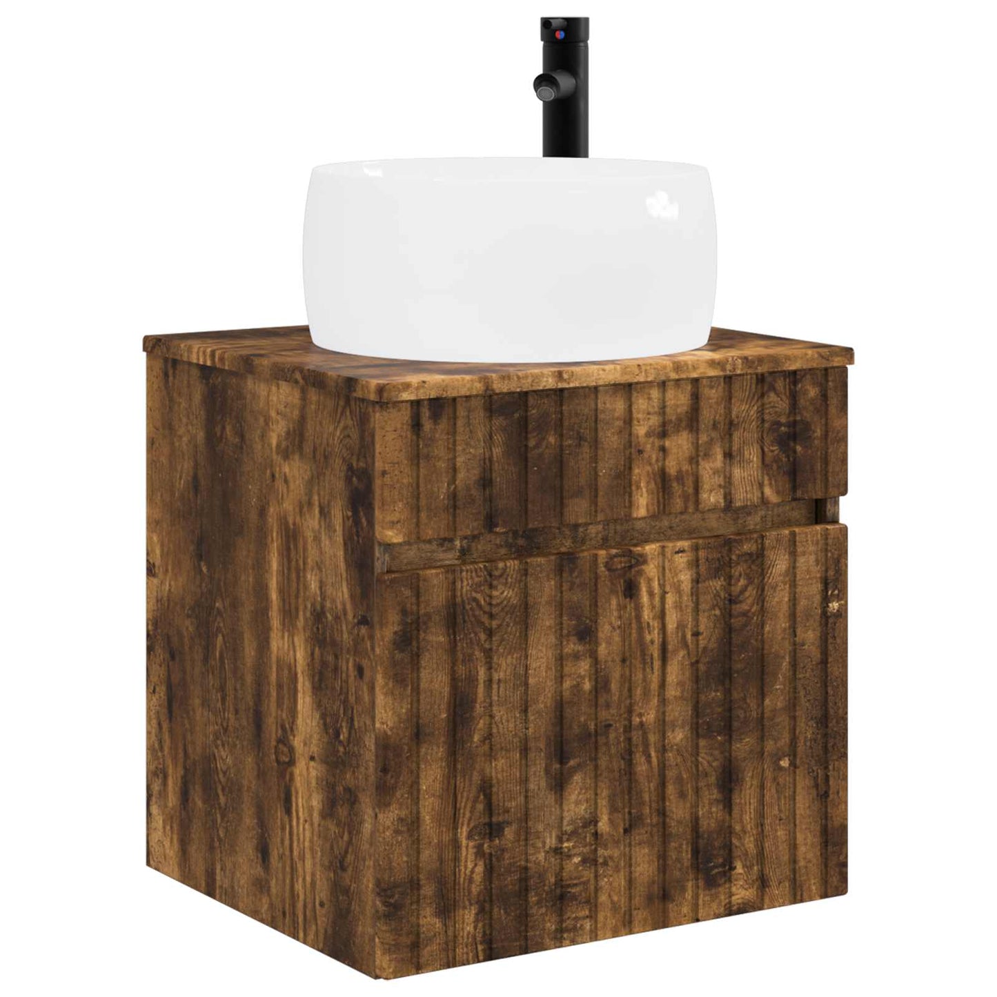 Bathroom Cabinet Set 5 pcs Smoked Oak 50 x 14.5 x 70 cm