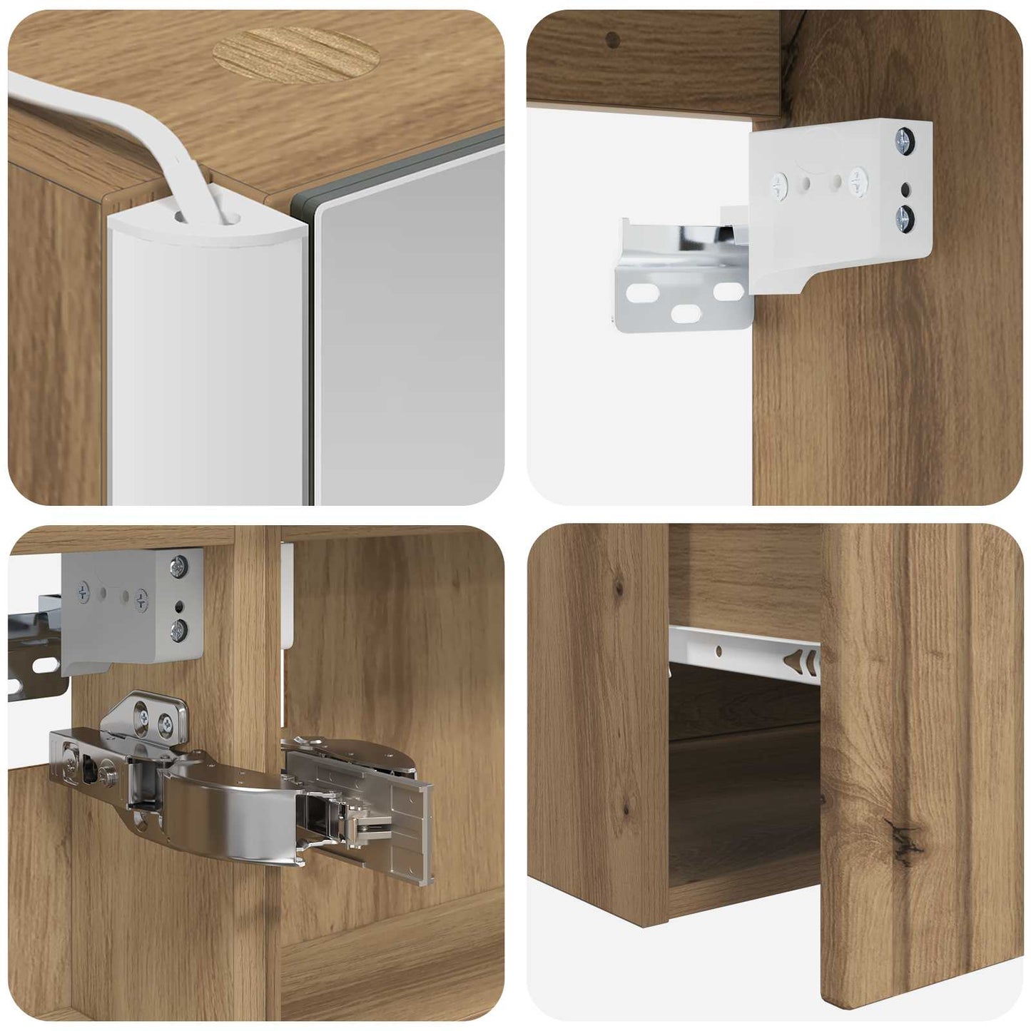 Bathroom Cabinet Set 5 pcs Artisan Oak Engineered Wood