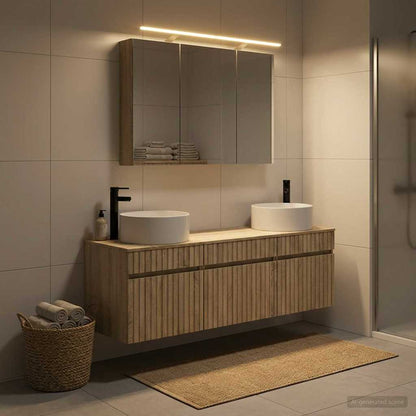 Bathroom Cabinet Set 4 pcs Sonoma Oak Engineered Wood