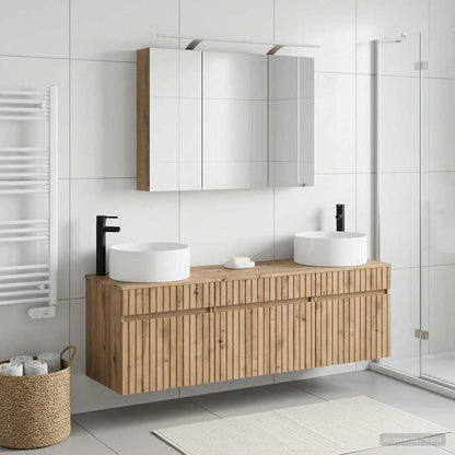 Bathroom Cabinet Set 4 pcs Artisan Oak Engineered Wood
