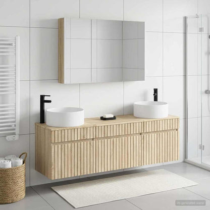Bathroom Cabinet Set 4 pcs Sonoma Oak Engineered Wood