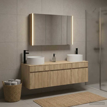 Bathroom Cabinet Set 4 pcs Sonoma Oak Engineered Wood