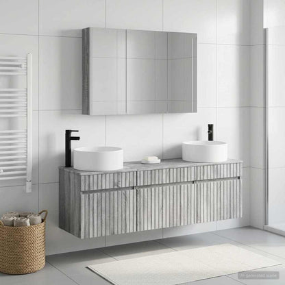 Bathroom Cabinet Set 4 pcs Grey Sonoma Engineered Wood