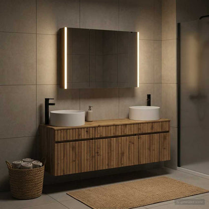 Bathroom Cabinet Set 4 pcs Artisan Oak Engineered Wood