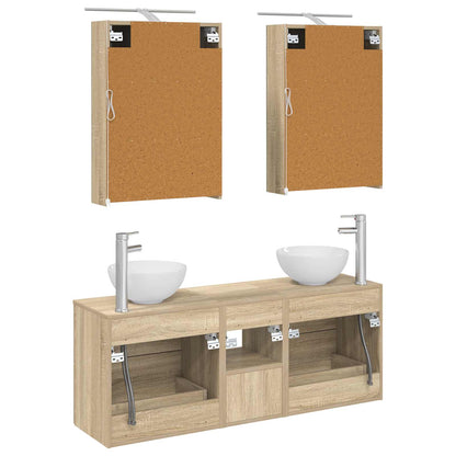 Bathroom Cabinet Set 5 pcs Sonoma Oak 50 x 14.5 x 70 cm