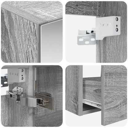 Bathroom Cabinet Set 5 pcs Grey Sonoma Engineered Wood