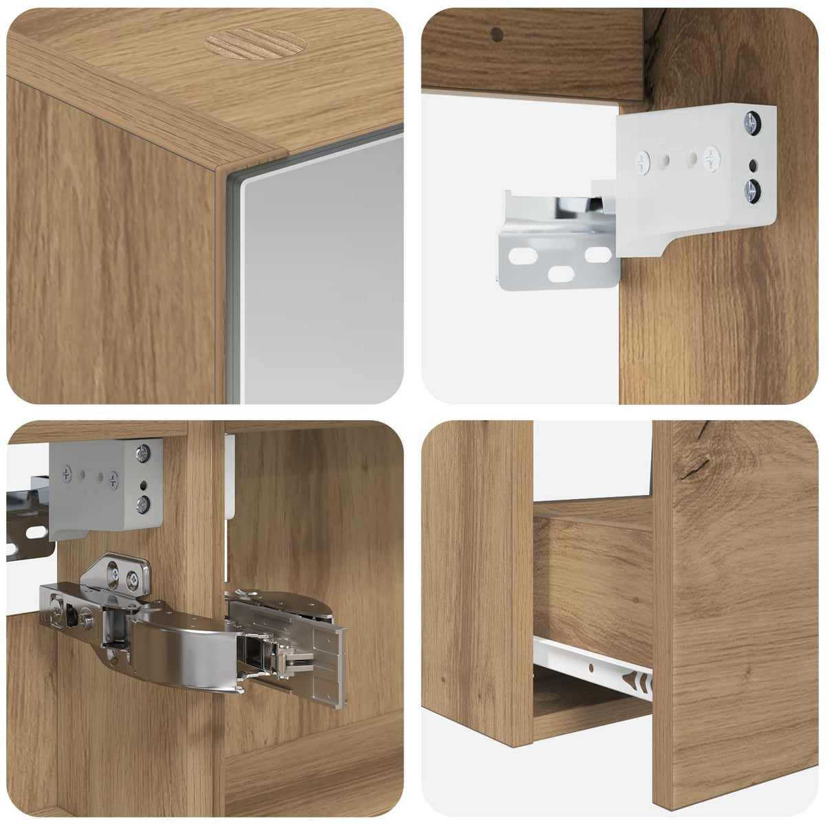 Bathroom Cabinet Set 5 pcs Artisan Oak Engineered Wood