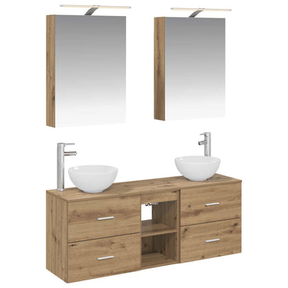 Bathroom Cabinet Set 5 pcs Artisan Oak 50 x 14.5 x 70 cm