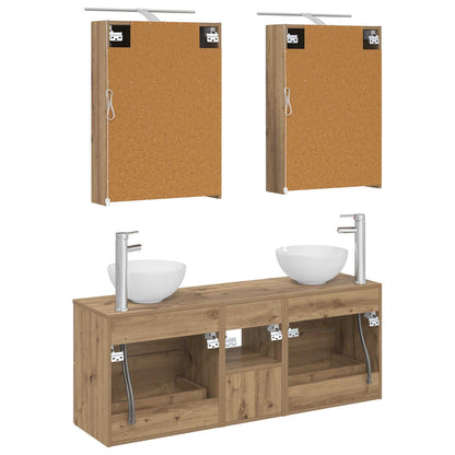 Bathroom Cabinet Set 5 pcs Artisan Oak 50 x 14.5 x 70 cm