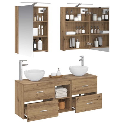 Bathroom Cabinet Set 5 pcs Artisan Oak 50 x 14.5 x 70 cm