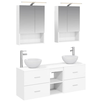 Bathroom Cabinet Set 5 pcs White 50 x 14.5 x 70 cm